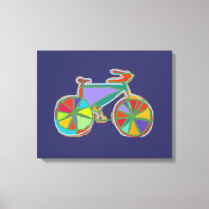 colourful bike decor wall