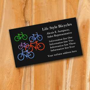Colourful Bikes Bicycle Business Template Card
