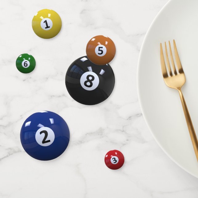 Colourful Billiard / Pool Balls Confetti (Group)