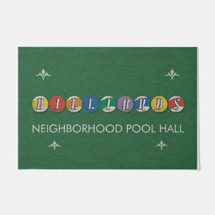 Colourful Billiards Doormat, Pool Game Doormat