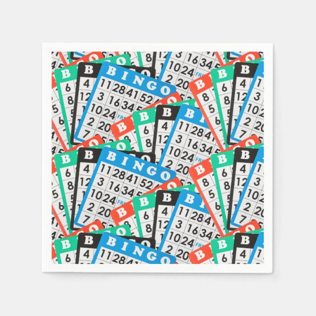Colourful Bingo Card Collection Napkin (Front)