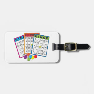Colourful Bingo Game Cards with Chips Luggage Tag