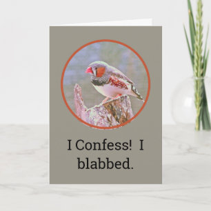 Colourful Bird/A Little Bird Told Me/Happy Birthda Card