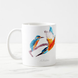 Colourful Bird Art Kingfishers Coffee Mug
