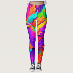 Colourful Bird Art Leggings