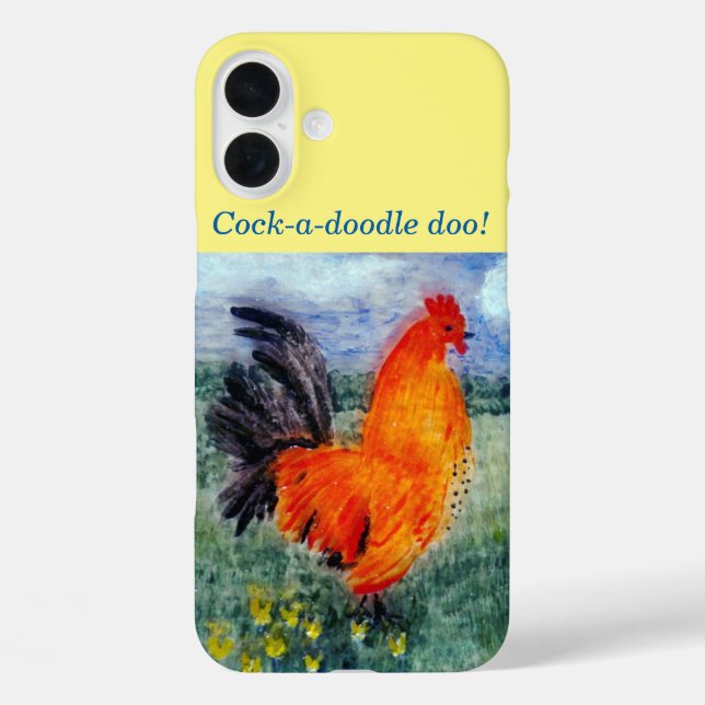 Colourful Bird Art Rooster Chicken Case-Mate iPhone Case (Back)