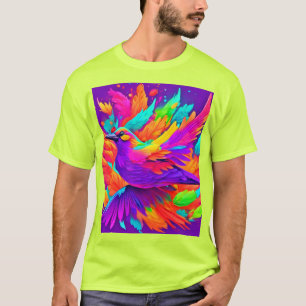 Colourful Bird Art T-Shirt