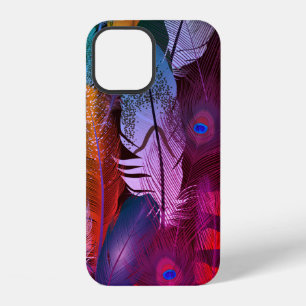 Colourful Bird Feathers Peacock iPhone 12 Case