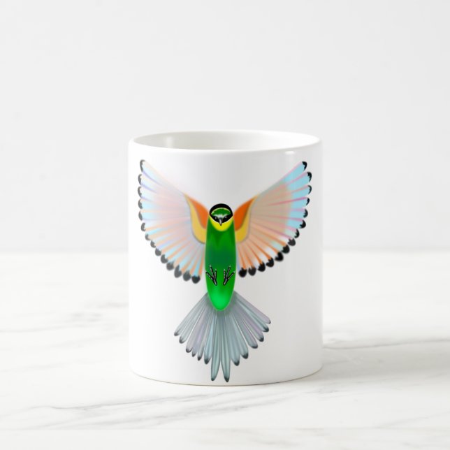 Colourful Bird Flying Painting Mug (Center)