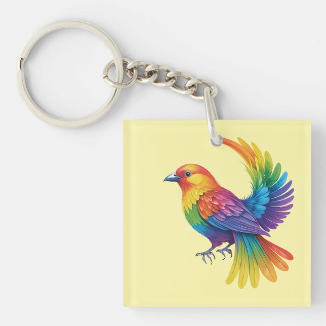 Colourful Bird Key Ring (Front)