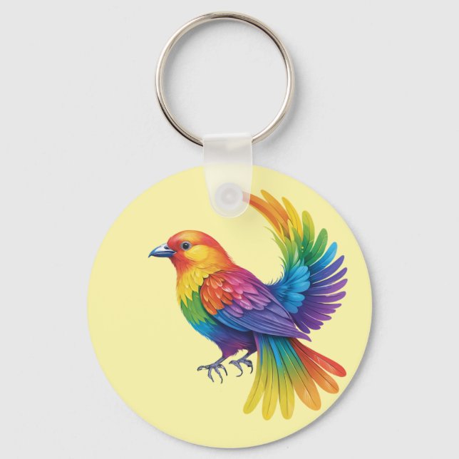 Colourful Bird Key Ring (Front)