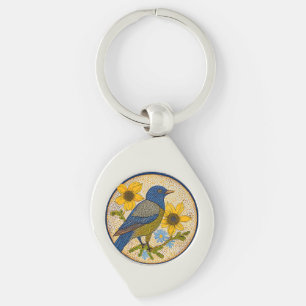 Colourful bird key ring