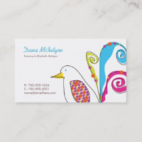 Colourful Bird Mummy Calling Cards