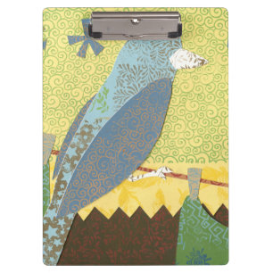 Colourful Bird on a Wire Clipboard