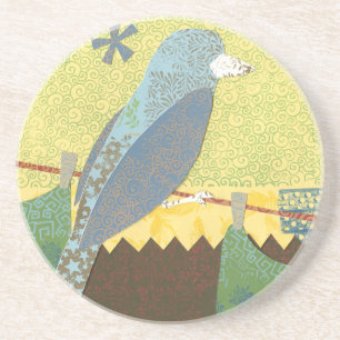 Colourful Bird on a Wire Coaster