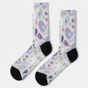 Colourful Bird Patterned Fun Socks for Bird Lovers