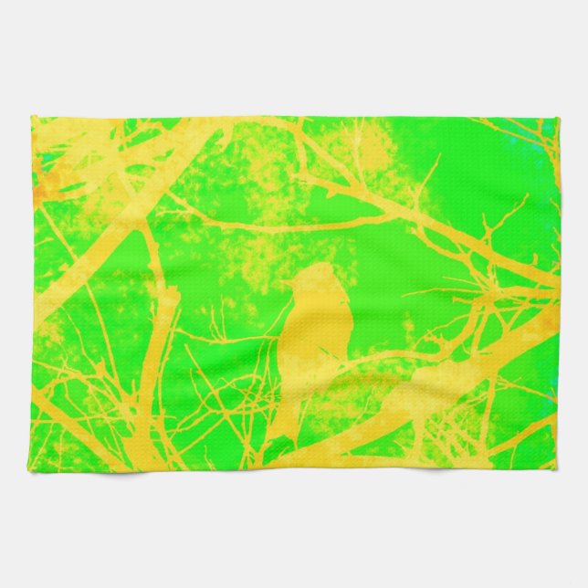 Colourful Bird Tea Towel (Horizontal)