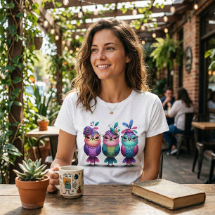 Colourful Bird Trio T-Shirt