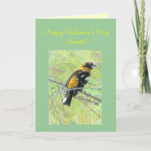 Colourful Bird Valentine for Aunt Template Card