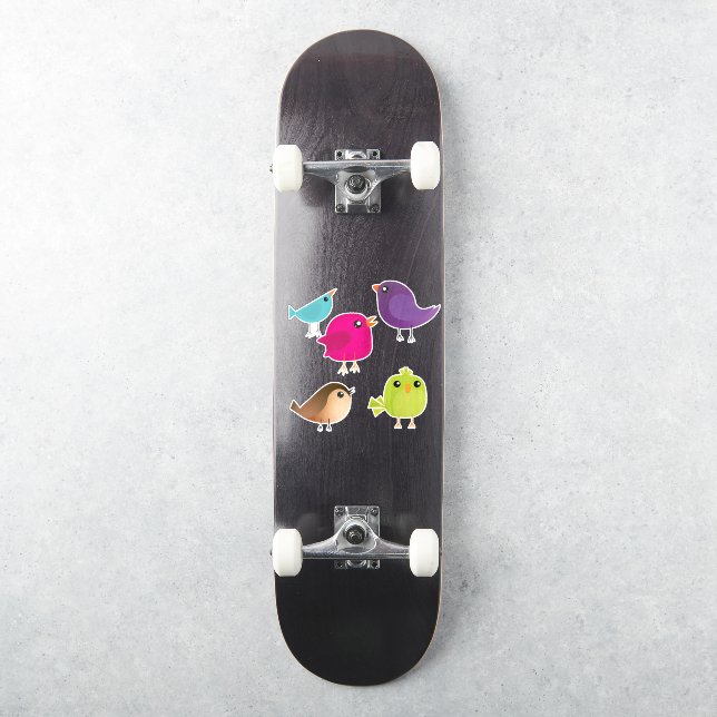 Colourful birds (Skateboard)