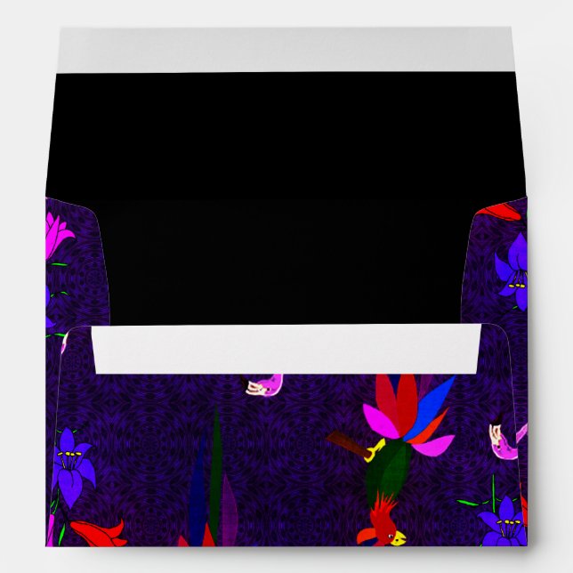 Colourful Birds and Pink Flamingos Envelopes (Back (Bottom))