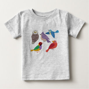 Colourful Birds Baby T-Shirt