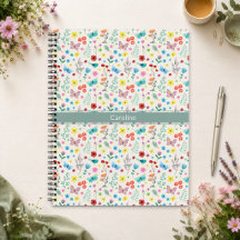 Colourful Birds Butterflies & Flowers Notebook
