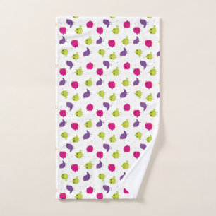 Colourful birds hand towel