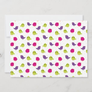 Colourful birds invitation