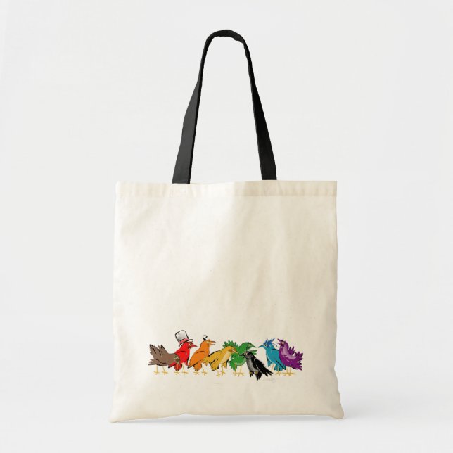 Colourful Birds of a Feather Tote Bag (Front)