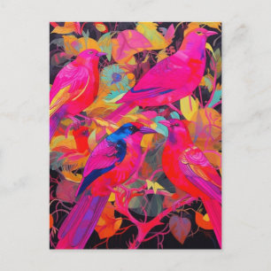 Colourful Birds Postcard
