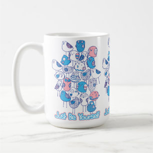 Colourful Birds Stack: Just Be Yourself Coffee Mug