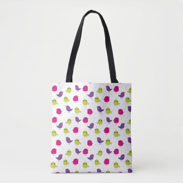 Colourful birds tote bag (Front)