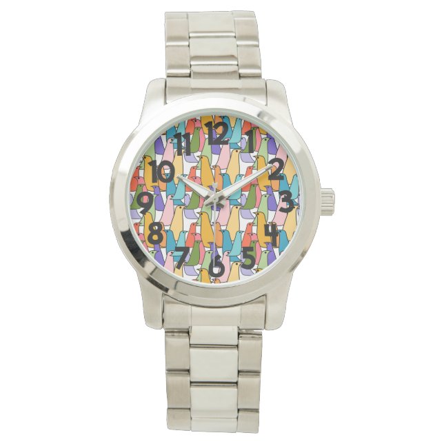 Colourful Birds  Watch (Front)