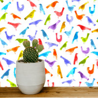 Colourful Birds Watercolor Art