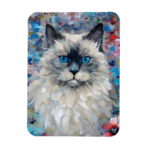 Colourful Birman Cat Magnet