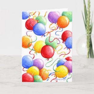 Colourful Birthday Balloons Card