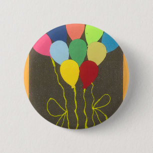 Colourful Birthday Balloons Graphic Art Design 6 Cm Round Badge
