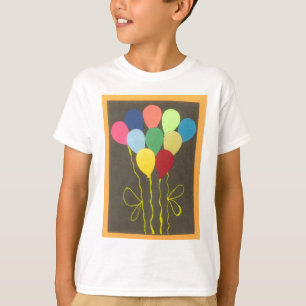 Colourful Birthday Balloons Graphic Art Design T-Shirt