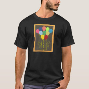 Colourful Birthday Balloons Graphic Art Design T-Shirt