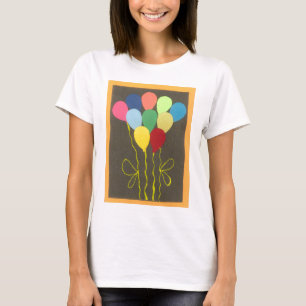 Colourful Birthday Balloons Graphic Art Design T-Shirt