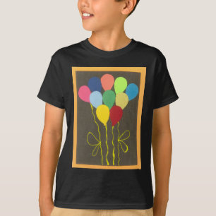 Colourful Birthday Balloons Graphic Art Design T-Shirt