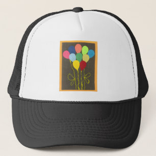 Colourful Birthday Balloons Graphic Art Design Trucker Hat