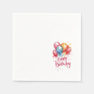Colourful Birthday Balloons Happy Birthday Paper N Napkin