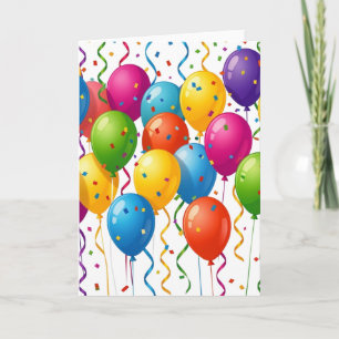 Colourful Birthday Balloons Party Celebration Programme