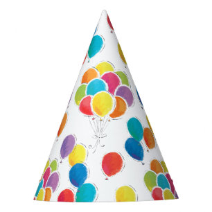 Colourful Birthday Balloons Party Hat