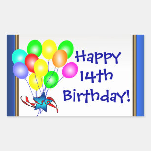 Colourful Birthday Balloons Stickers