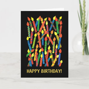 Colourful Birthday Card with Candles