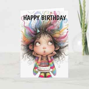 Colourful Birthday Cheer Holiday Card
