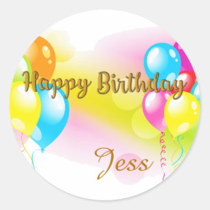 Colourful Birthday Classic Round Sticker